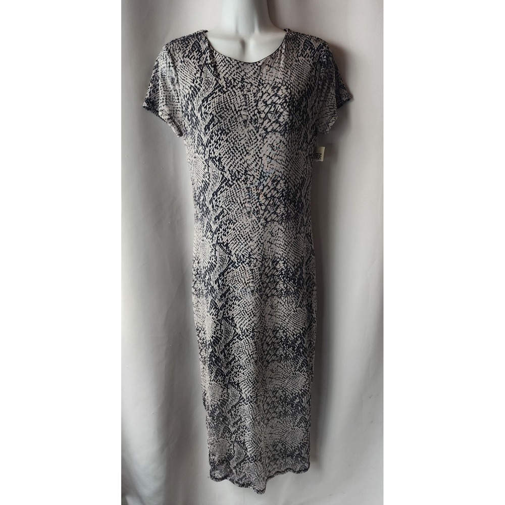 womens no boundries leopard print abstract‎ dress stretchy bodycon y2k size M